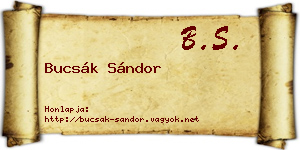 Bucsák Sándor névjegykártya