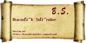 Bucsák Sándor névjegykártya